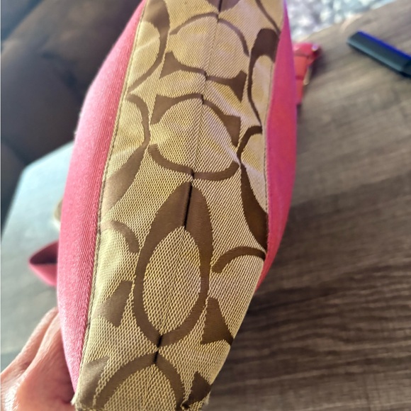 Coach Tan and Pink Shoulder Bag - Picture 6 of 7